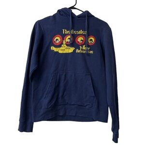 The Beatles‎ Yellow Submarine Hoodie Sz Small Blue Sweatshirt Rock Music Classic